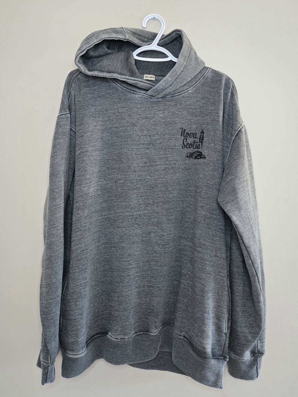 Nova Scotia True North Men's Gray Pullover Hoodie Sweatshirt East Coast Inspired